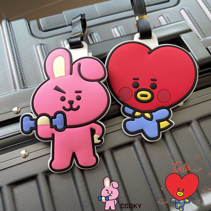 Travel Accessories Unique - Porte-clés mignon BT21, étiquette à bagages