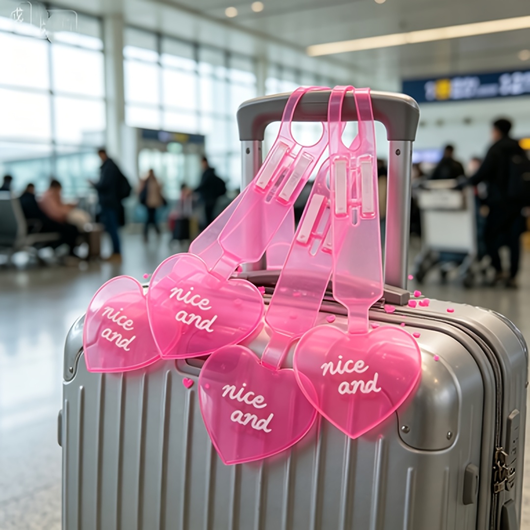 Travel Accessories Unique - 4 étiquettes de bagages fluorescentes en