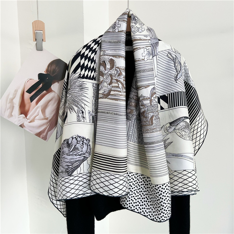 Travel Hair Accessories - Grands foulards en soie de marque,