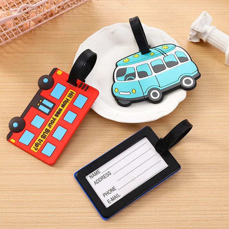 Travel Accessories Unique - Étiquettes de bagage en Silicone PVC