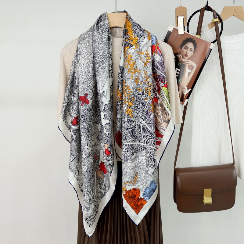 Foulard en soie de luxe 110 cm - Travel Hair Accessories avis et prix