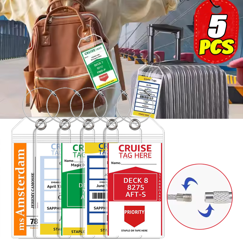 5 étiquettes de bagages transp - Travel Accessories Unique avis et prix