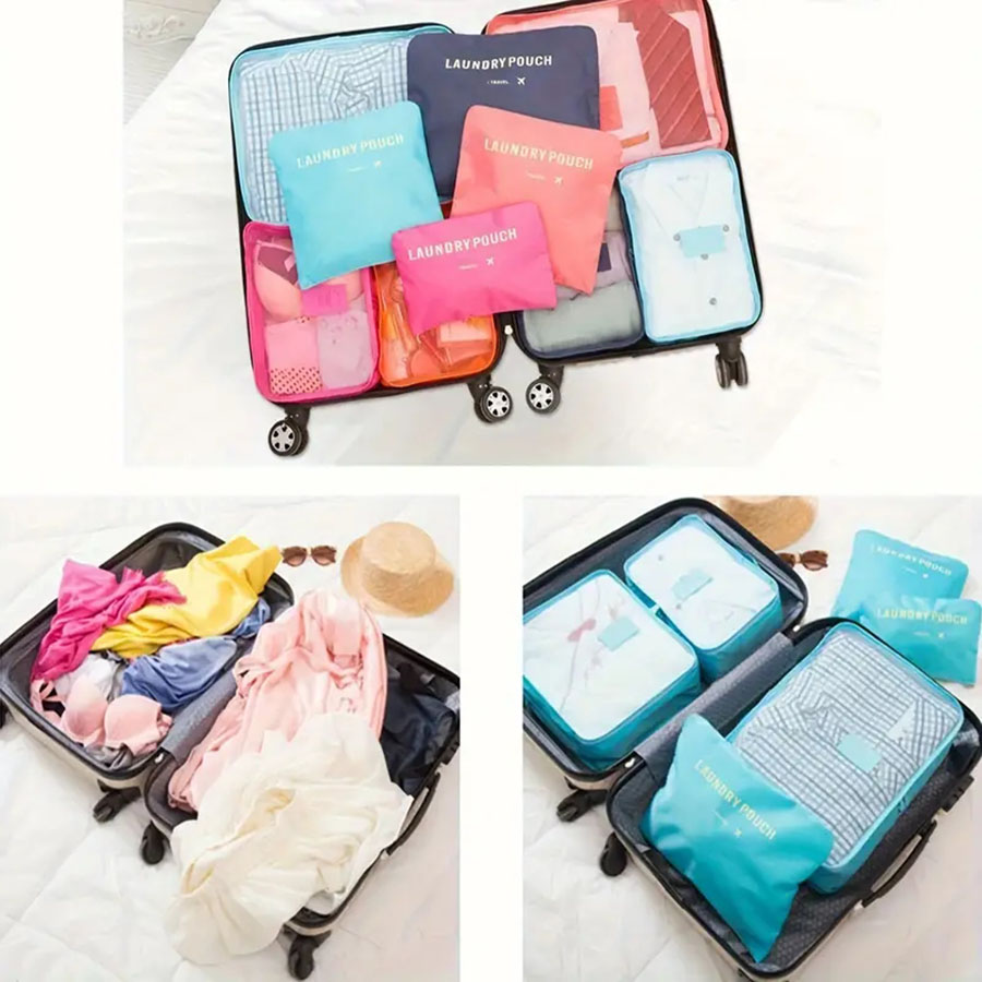6 pièces organisateur de voyag - Travel Accessories Bag For Women avis et prix