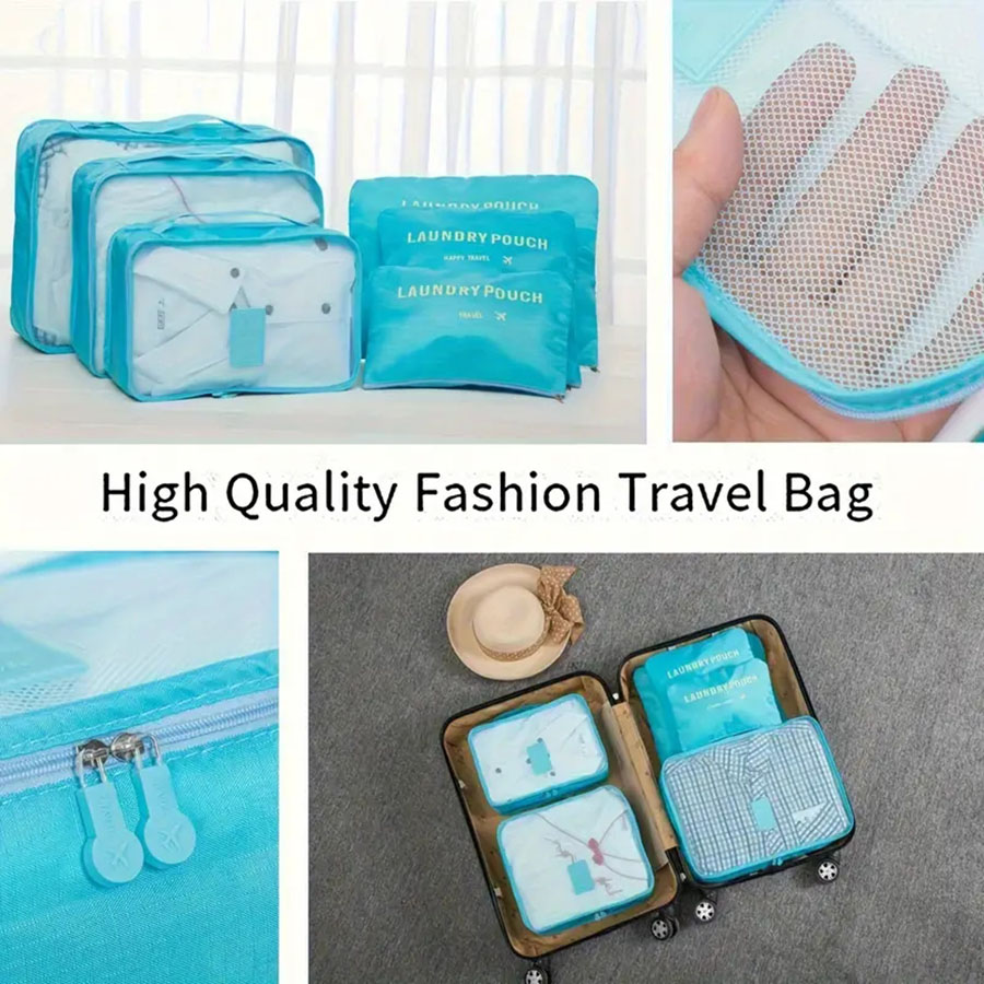 6 pièces organisateur de voyag - Travel Accessories Bag For Women avis et prix